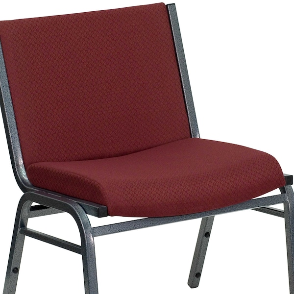 Flash Furniture Fabric Stack Chair, Extra Wide, Burgundy - XU-60555-BY-GG