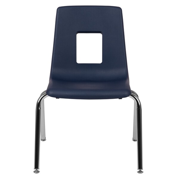 Flash Furniture Advantage Navy Student Stack School Chair, 16" - ADV-SSC-16NAVY