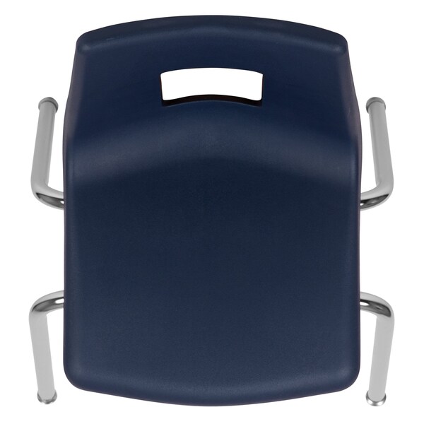 Flash Furniture Advantage Navy Student Stack School Chair, 16" - ADV-SSC-16NAVY
