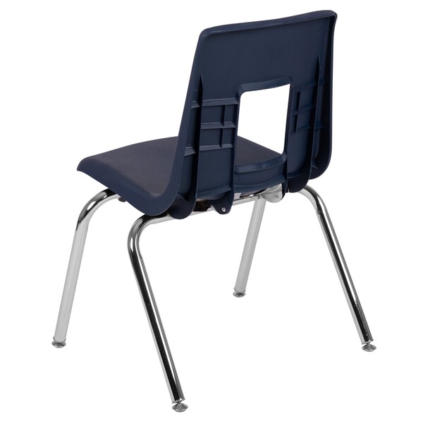Flash Furniture Advantage Navy Student Stack School Chair, 16" - ADV-SSC-16NAVY