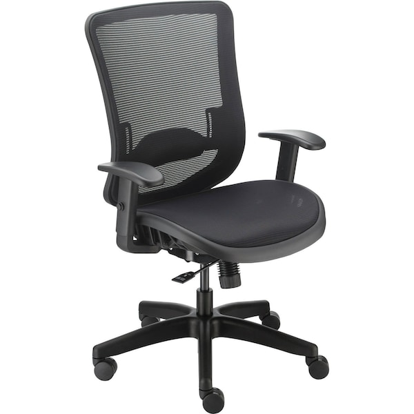 Global Industrial Heavy Duty All Mesh High Back Task Chair, 350 Lbs Capacity, Black - 695549