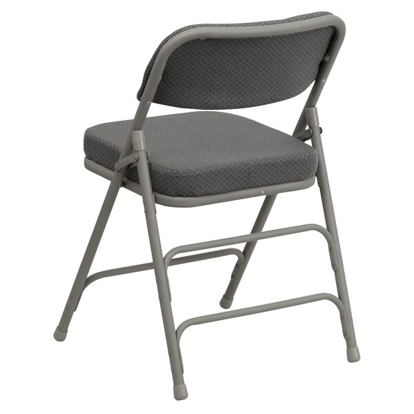 Flash Furniture Gray Fabric Folding Chair - 2-HA-MC320AF-GRY-GG