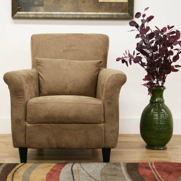 Baxton Studio Marquis Tan Microfiber Club Chair - 46-3372