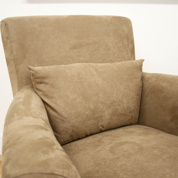 Baxton Studio Marquis Tan Microfiber Club Chair - 46-3372