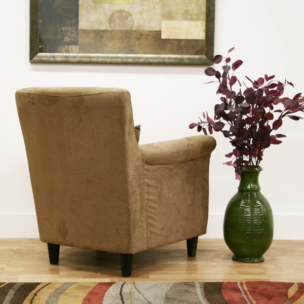 Baxton Studio Marquis Tan Microfiber Club Chair - 46-3372