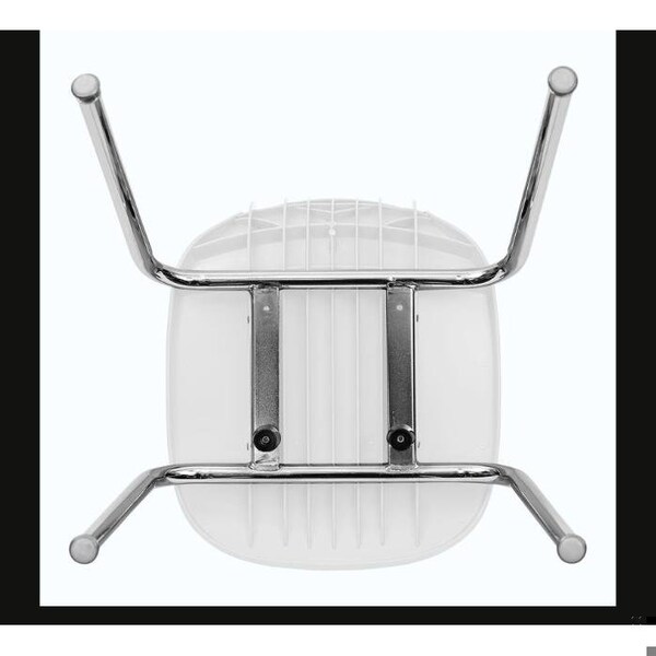Correll Stacking Student Chair, 16in, Light Texture Seat, Chrome Legs, Black, 4PK - CSCHR16-09-4PK