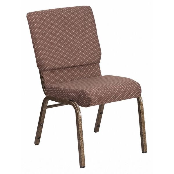 Flash Furniture Hercules Church Chair, Brown Back, 19-1/4 in W 25" L 33-1/4" H, Fabric Seat - FD-CH02185-GV-BNDOT-GG