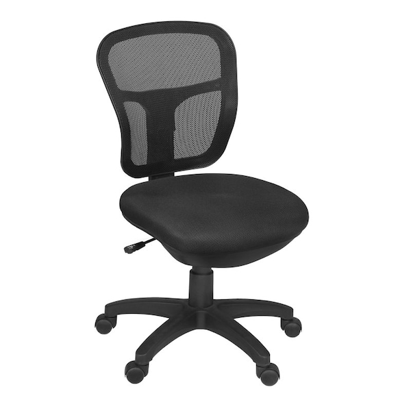 Harrison Seating > Swivel, Black Seat, Black Back, 18 W 21 L 35.5 H, No Arms, Metal|Fabric Seat - 5129BK