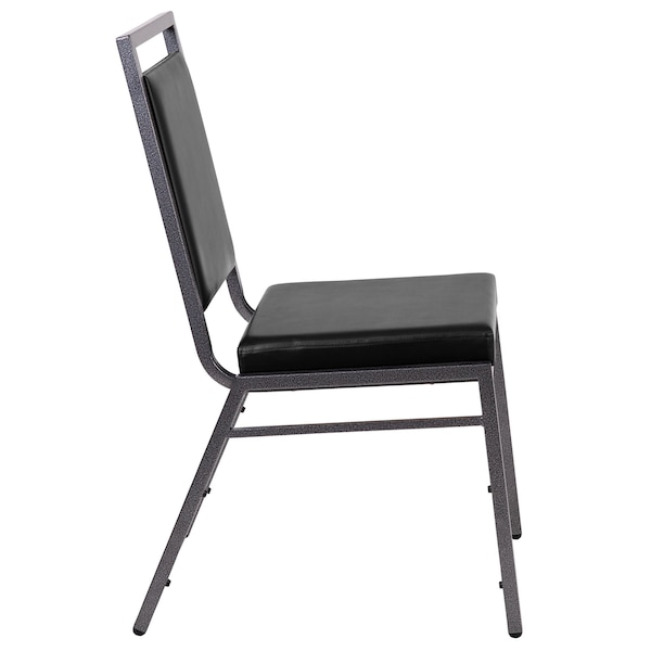 Flash Furniture Black Vinyl Banquet Chair, PK2 - 2-FD-LUX-SIL-BK-V-GG
