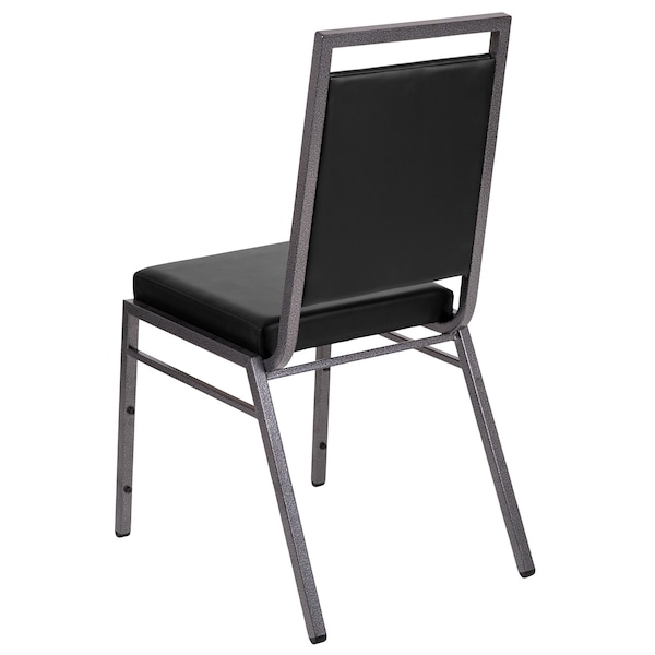 Flash Furniture Black Vinyl Banquet Chair, PK2 - 2-FD-LUX-SIL-BK-V-GG