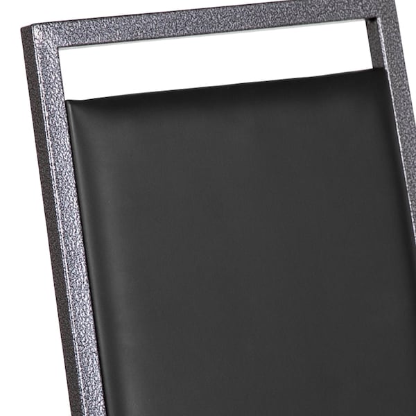 Flash Furniture Black Vinyl Banquet Chair, PK2 - 2-FD-LUX-SIL-BK-V-GG