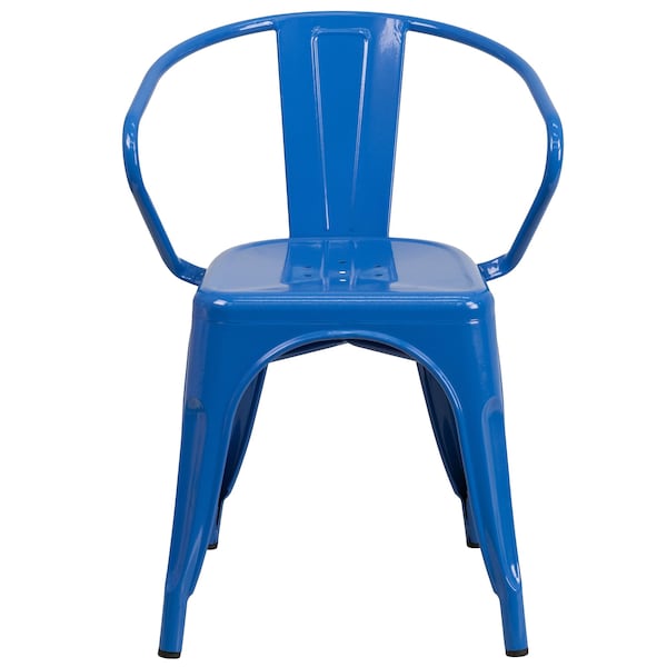 Flash Furniture Contemporary Chair, Blue Back, 21-1/2 in W 19" L 27-3/4" H, Integrated - CH-31270-BL-GG