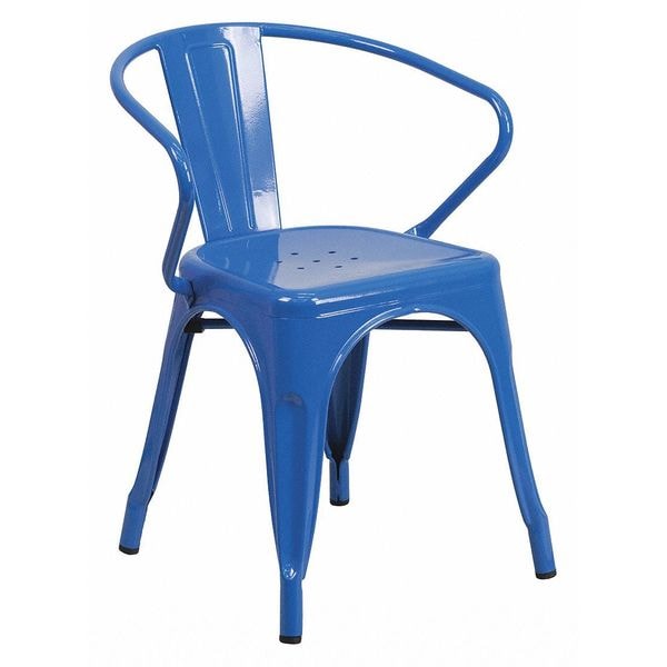 Flash Furniture Contemporary Chair, Blue Back, 21-1/2 in W 19" L 27-3/4" H, Integrated - CH-31270-BL-GG