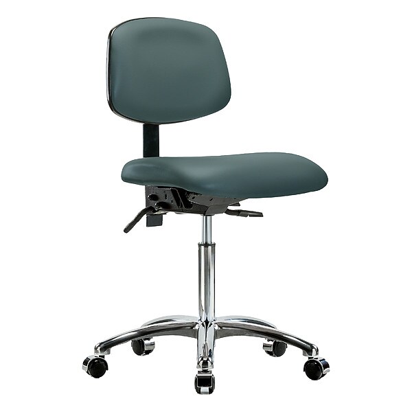 Zoro Select Medium Bench Chair Ergonomic Chair, No Arms, 21-1/2" to 29" Height, Polyurethane, Vinyl - BR-VMBCH-CR-T0-A0-NF-CC-8546
