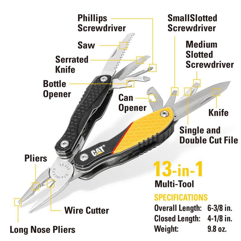 CAT 13-in-1 Multi-Tool and Pocket Knives Gift Box Set (3-Piece) - 240126