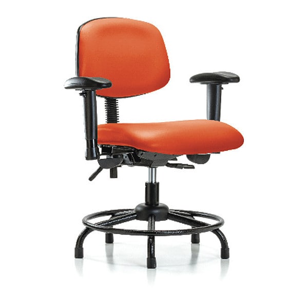 Blue Ridge Ergonomics Desk Chair Desk Chair, Vinyl, Chr Tilt Casters, PurGr, Adjustable Arms, 18" to 23" Height, Vinyl - BR-VDHCH-RT-T1-A1-RG-8613