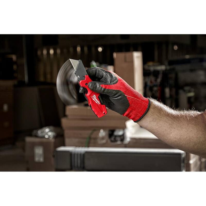 Milwaukee FASTBACK 6-in-1 Folding Utility Knife with 3 in. Blade with PACKOUT Tool Box Customizable Foam Insert (2-Piece) - 48-22-1505-48-22-8451