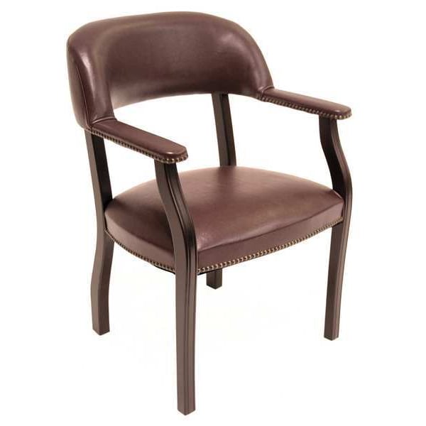Regency Ivy League Traditional, Burgundy Seat, Burgundy Back, 24 W 25 L 31 H, Fixed, Wood, Metal, Vinyl Seat - 9004BY