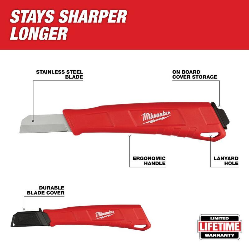 Milwaukee Lineman's Blunt Tip Hawkbill 3 .5 in. Knife w/STICKWORK 3 - In-1 Ring and Lineman's Underground 3 in. Fixed Blade Knife - 48-22-1923-48-22-1929