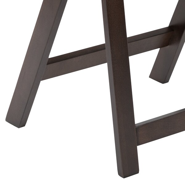 Flash Furniture HERCULES Series Chocolate Wood Folding Chair with Vinyl Padded Seat - XF-2903-CHOC-WOOD-GG