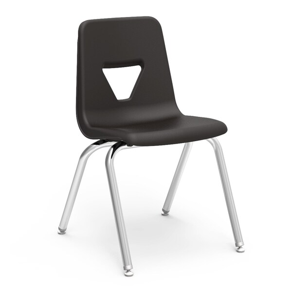 Virco 2000 Series 18" Classroom Chair, 5th Grade - Adult with Nylon Glides - Black Seat - 2018