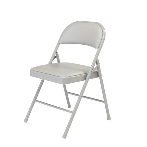 National Public Seating Commercialine Folding Chair, Vnyl, Gry, PK4 - 952