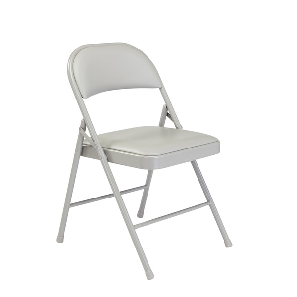 National Public Seating Commercialine Folding Chair, Vnyl, Gry, PK4 - 952