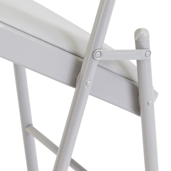 National Public Seating Commercialine Folding Chair, Vnyl, Gry, PK4 - 952
