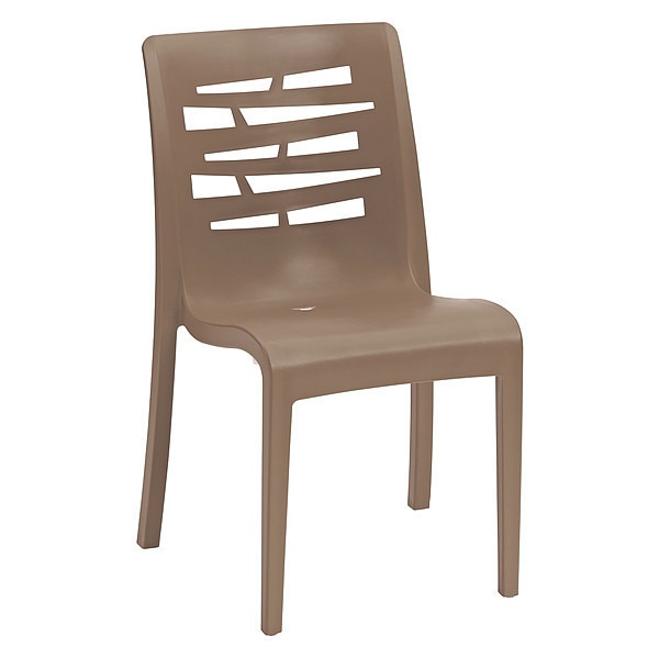 Grosfillex Essenza Stacking Chair, Taupe - US218181