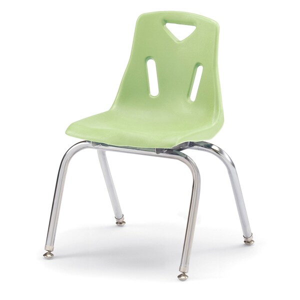 Jonti-Craft Berries Stacking Chair with Chrome-Plated Legs, 16 in. Ht, Key Lime - 8146JC1130