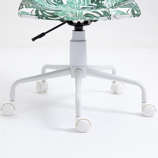 Isl Furnishings InterSpaceLiving Print Desk Chair Banana Leaf Vinyl/White - CH41DC-VL21-PC04