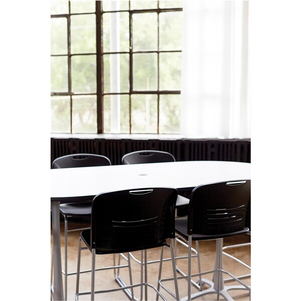 Safco Vy Bistro Chair, Black Back, 18 in W 22" L 45" H - 4295BL