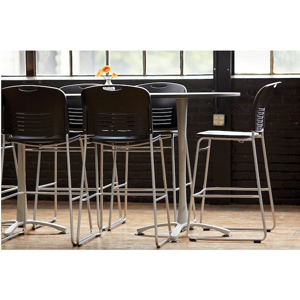 Safco Vy Bistro Chair, Black Back, 18 in W 22" L 45" H - 4295BL