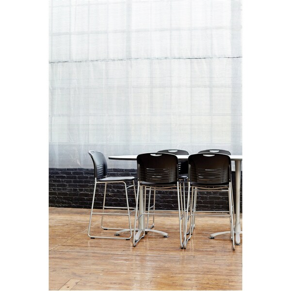 Safco Vy Bistro Chair, Black Back, 18 in W 22" L 45" H - 4295BL