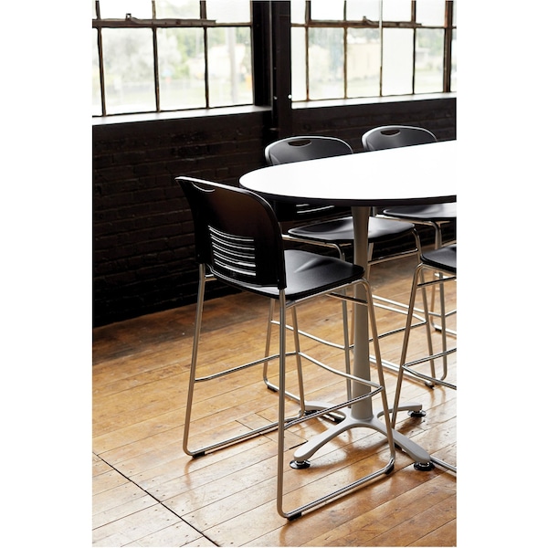 Safco Vy Bistro Chair, Black Back, 18 in W 22" L 45" H - 4295BL