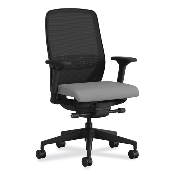 Hon Nucleus Series Recharge Task Chair, 16.63 to 21.13 Seat Height, Frost Seat, Black Back, Black Base - HONNR12SAMC22BT