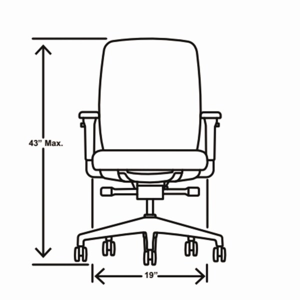 Hon Nucleus Series Recharge Task Chair, 16.63 to 21.13 Seat Height, Frost Seat, Black Back, Black Base - HONNR12SAMC22BT