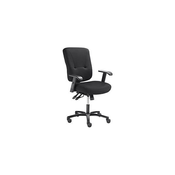 Global Industrial Big & Tall Ergo Manager Chair, Fabric Upholstery, Black - 277489
