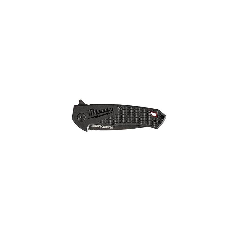 Milwaukee 3 in. Hardline D2 Steel Smooth Blade Pocket Folding Knife and 5 in. Hardline AUS-8 Steel Fixed Blade Knife - 48-22-1994-48-22-1928