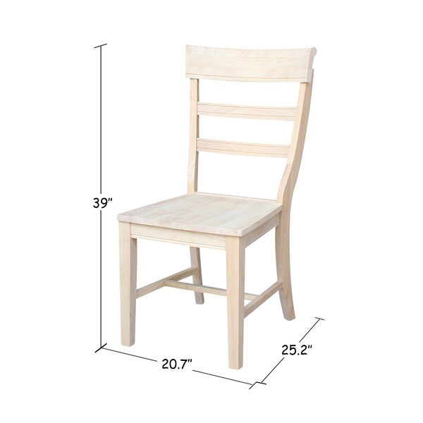 International Concepts Set of 2 Hammerty Chairs, Unfinished - C-36P