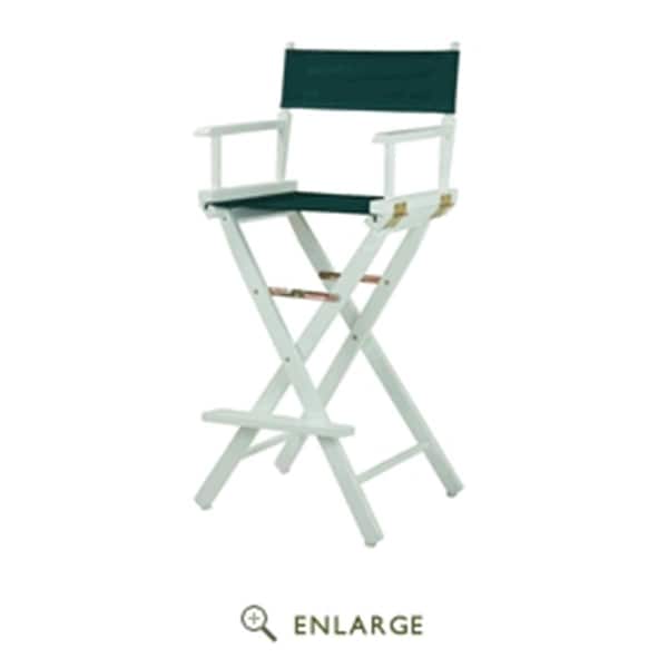 Casual Home 230-01-021-32 30 in. Directors Chair White Frame with Hunter Green Canvas - 230-01/021-32