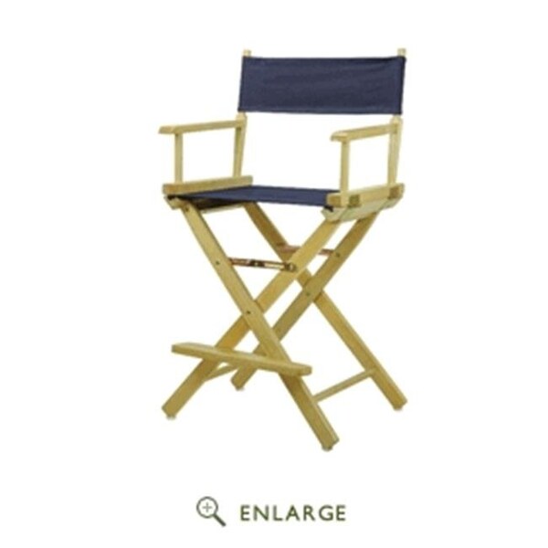 Casual Home Casual Home 220-00-021-10 24 in. Directors Chair Natural Frame with Navy Blue Canvas - 220-00/021-10