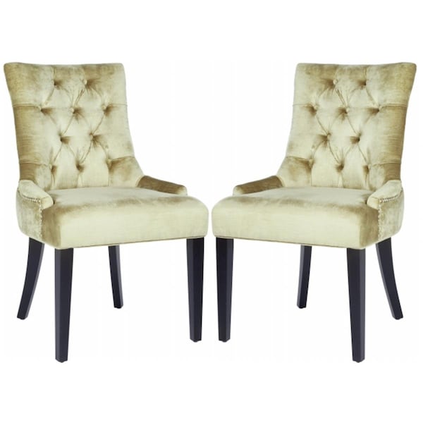 Safavieh Ashley Side Chair - Crushed Velvet Gold - MCR4701E-SET2