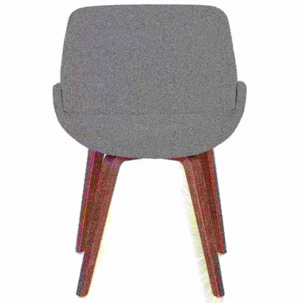 Lumisource Fabrico Dining/Accent Chair in Walnut and Grey Noise Fabric, PK 2 - CH-FBCONL WLGY2