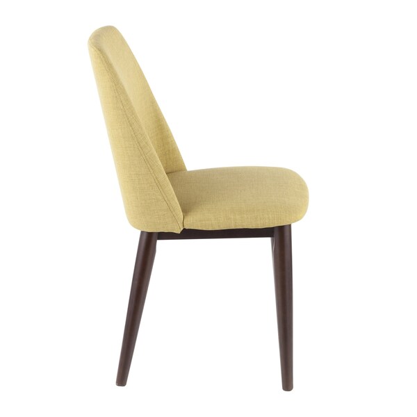 Lumisource Tintori Dining Chair in Green Fabric, PK 2 - CHR-TNT GN+BN2