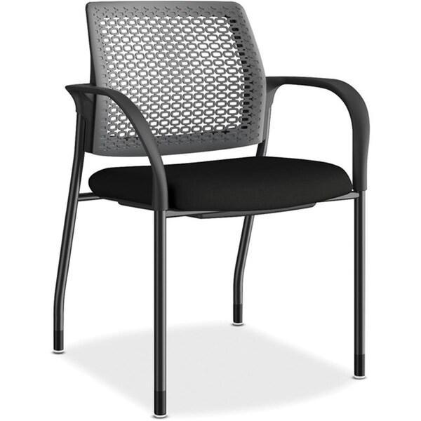 Juki Furniture Ignition Charcoal ReActiv Back Stacking Chair, Black - JU3199911