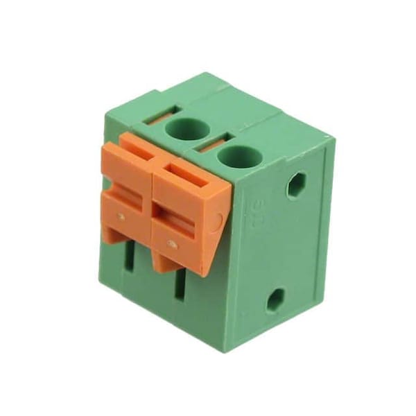 Fci Fixed Terminal Blocks Ha - 5.0 - 2P Screwless   Green Body @ Mark 180D - 20020303-G021B01LF