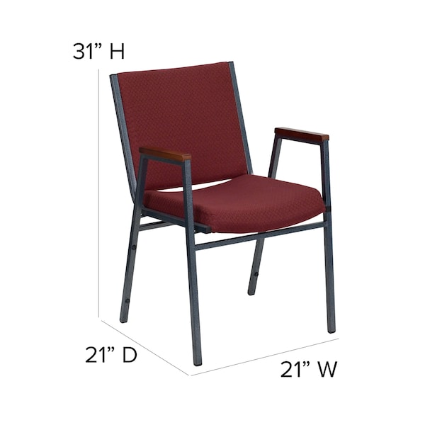 Flash Furniture Fabric Stack Armchair, Burgundy - XU-60154-BY-GG