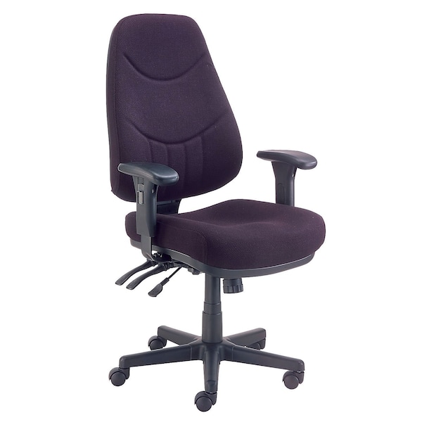 Global Industrial 8 Way Adjustable Executive Chair, Fabric, Black - 250575BK