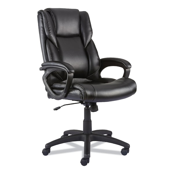 Alera Brosna Mid-Back Task Chair, Up to 250 lb, 18.15" to 21.77 Seat Height, Black Seat/Back, Black Base - ALEBRN42B19